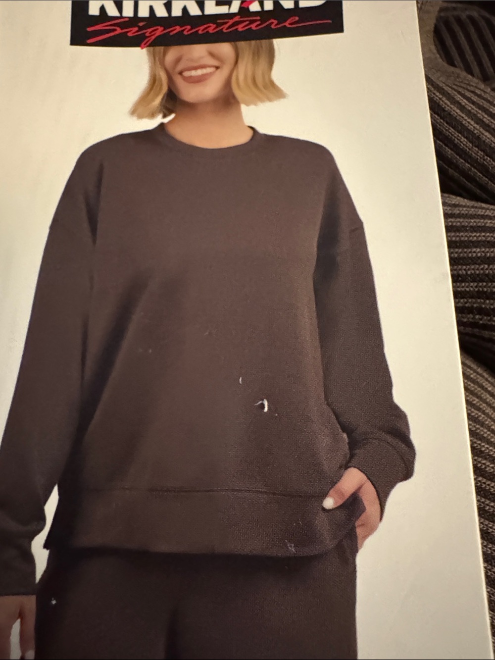 Kirkland Signature Women's Crewneck Sweater - Dark Brown